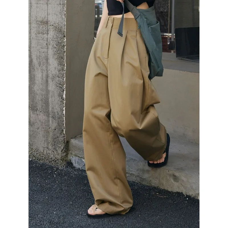 

Deeptown Elegant Oversized Suit Pants Women Baggy Office Wide Leg Classical High Waist Trousers Harajuku Casual Basic Pantalones