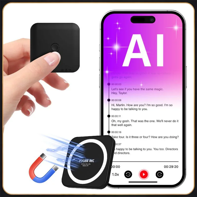 AI Powered Voice Recorder and Call Recorder with Speech-to-Text, Summarization, Translation, Supports 100 Languages, 64GB