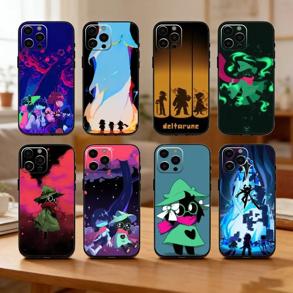 

Game D-D-Deltarune Phone Case For iPhone17,16,15,14,13,12 Plus,Max Soft Silicone Black Cover