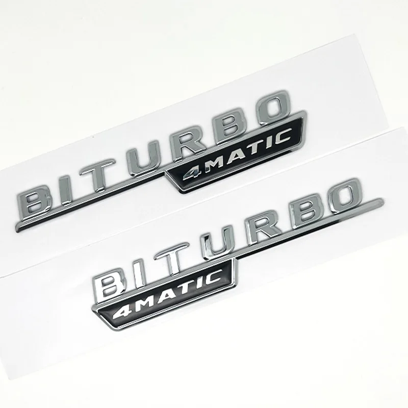 3D guardabarros de coche BITURBO 4MATIC شارة شعار pegatina الفقرة مرسيدس C43 AMG W205 W204 E43 W213 W212 GLC43 GLE43 W166