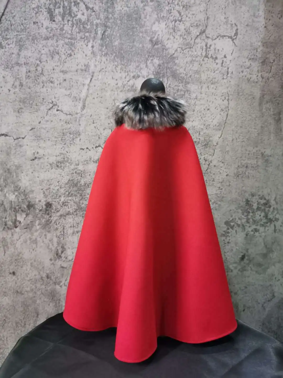 

1:6 фигурка аксессуар красный с меховым воротником плащ накидка для 12 "мужская фигурка куклы игрушка