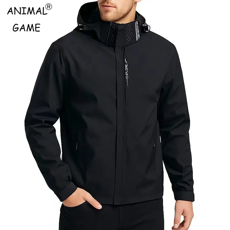 AliExpress Outdoor Men's Waterproof Raincoat Lightweight Jackets Coat with Hood Hiking Windproof Jacket Climbing Cycling Casual Streetwear