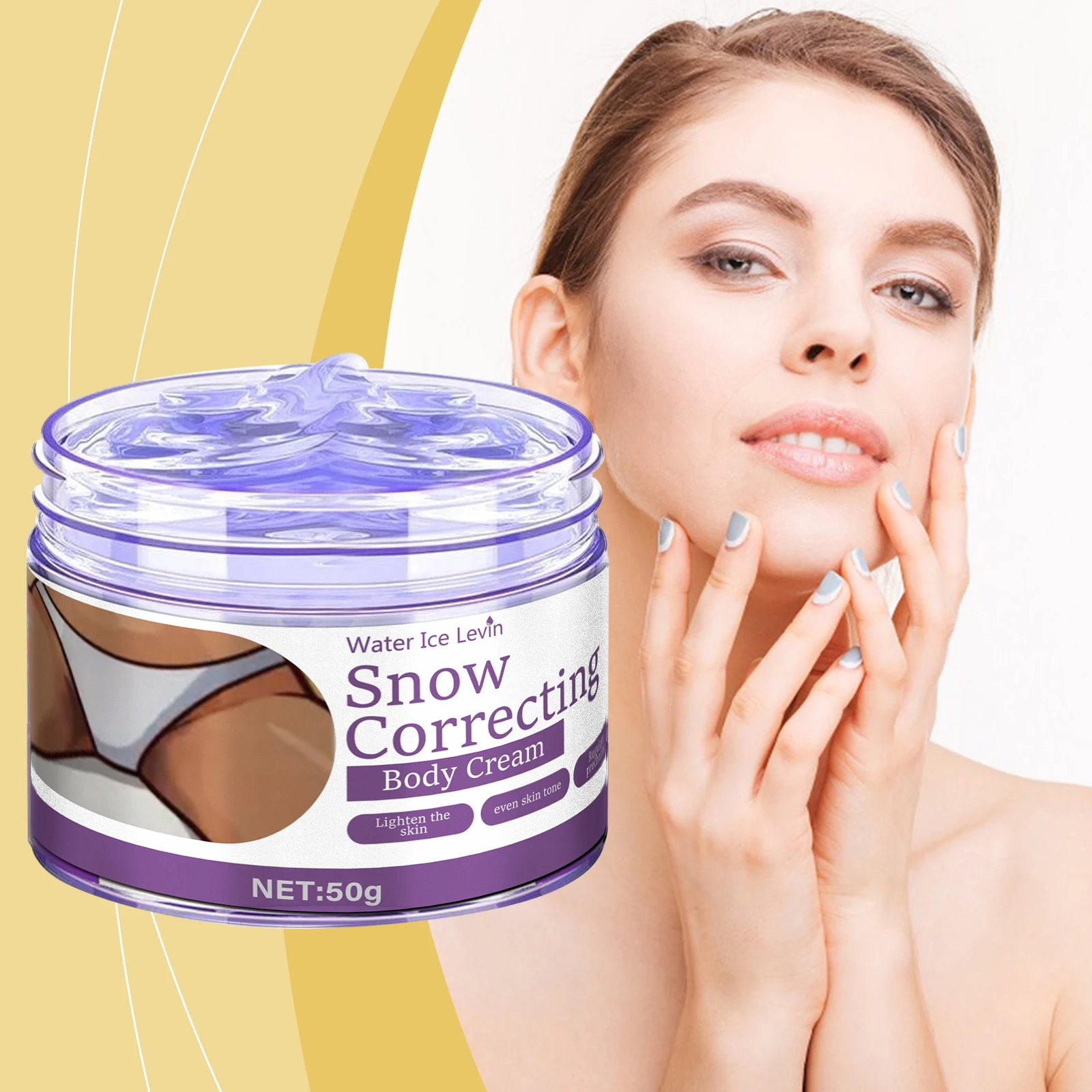 Underarm Whitening Gel, Body Brightening Gel, Vitamin C with Vitamin C, Moisturizing and Moisturizing Skin, for Body, Underarm, Buttocks, Inner Skin, Multifunctional Whitening Gel