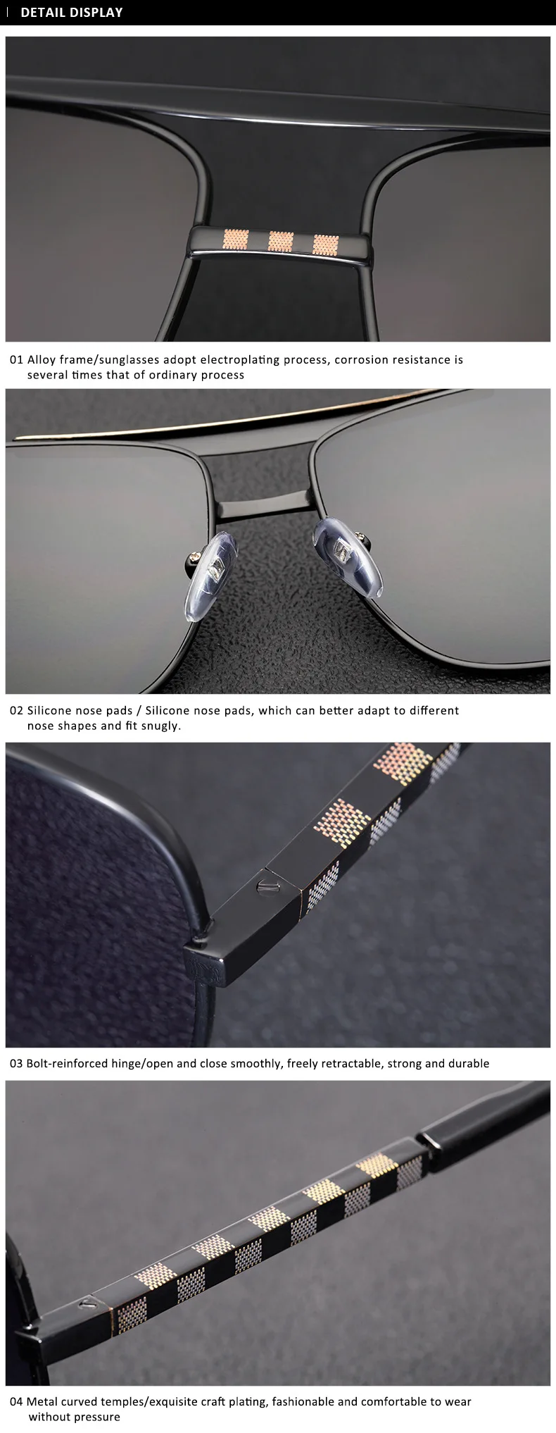 Vintage Quadratische Sonnenbrille für Herren und Damen 2026 Luxusmarken-Designer Neue Trends Klassische Punk-Sonnenbrille Männliche Shades Fahrer-Sonnenbrille – Detail 13
