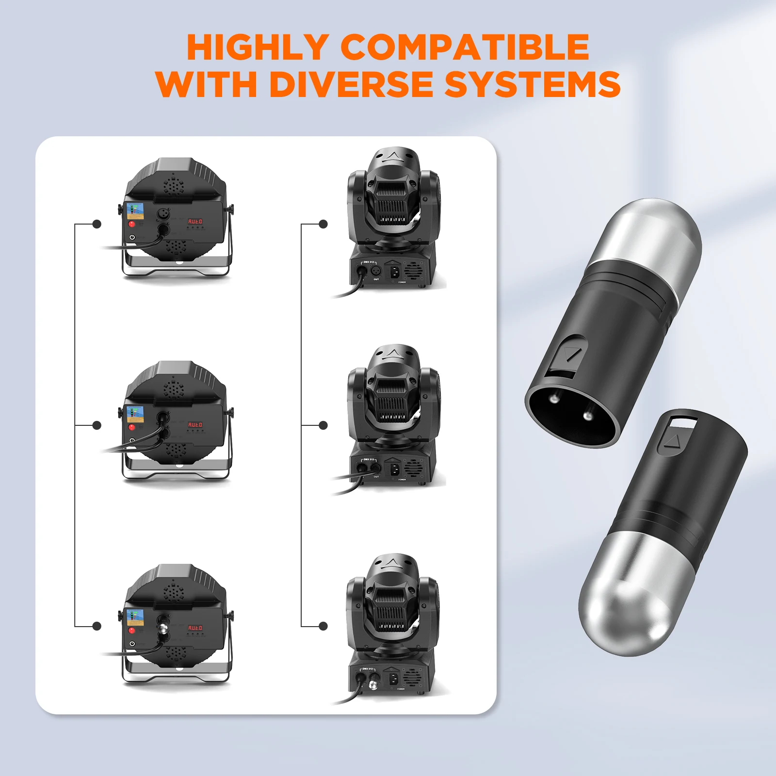 Somspot 2PCS XLR 3Pin DMX 512 Terminator Resistore DMX512 Resistenza terminale per luce multiplex digitale Luce a testa mobile