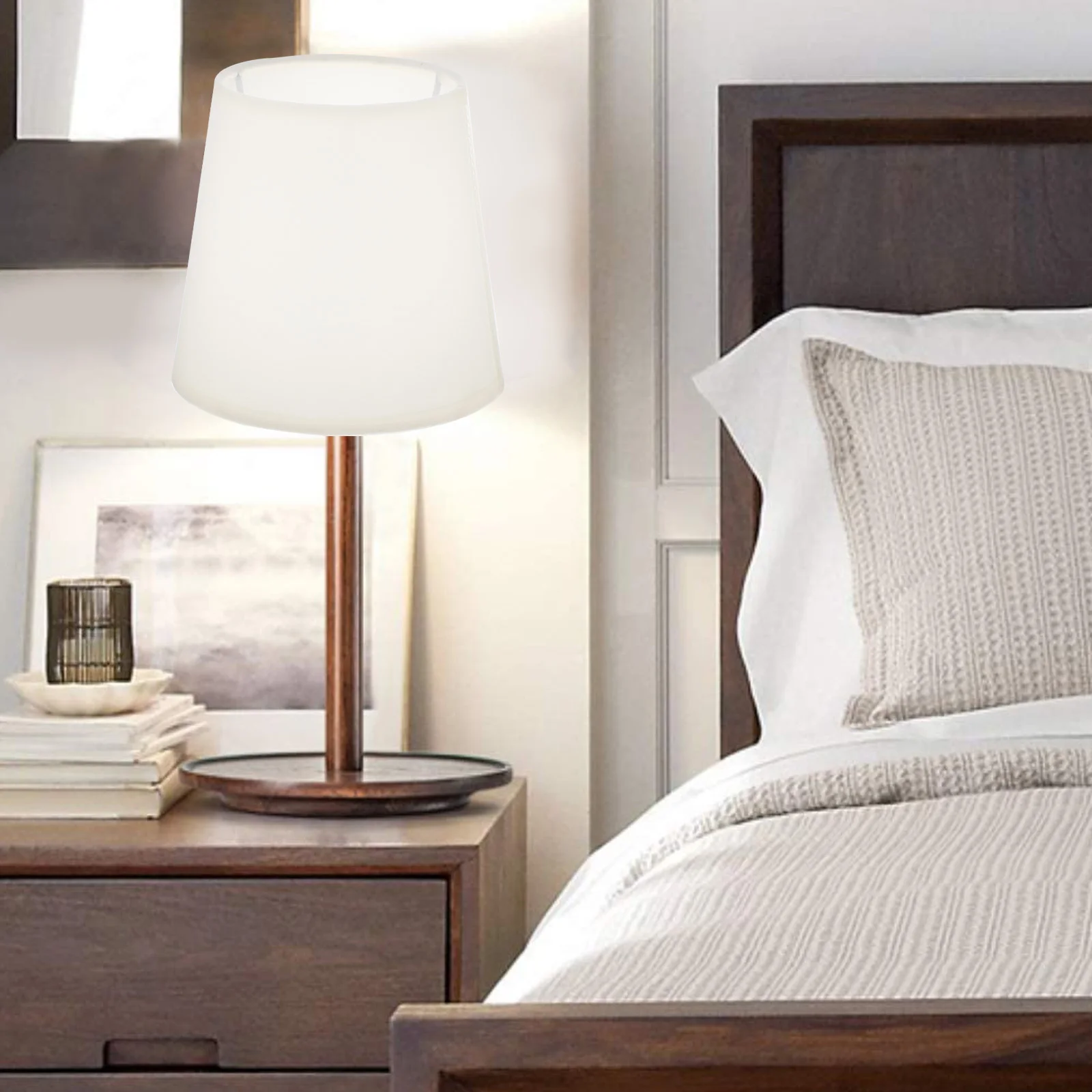 

1pc Lamp Shade Washable Fabric Drum Cover For Ceiling Pendant Bedroom Living Room Light Metal Chandelier Replacement