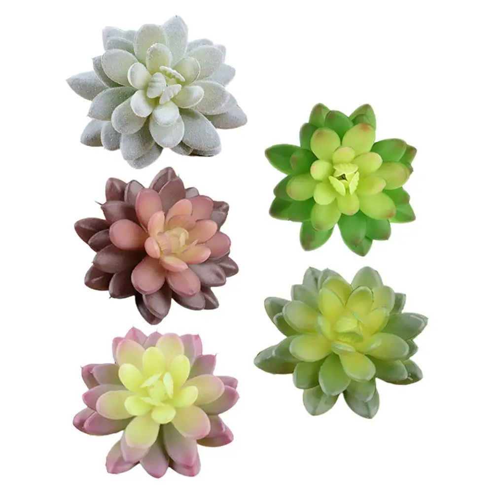 

5pcs Artificial Realistic PVC Fake PE Material Plant Ornament for Handiwork Artificial Succulent Plant Decor Photography