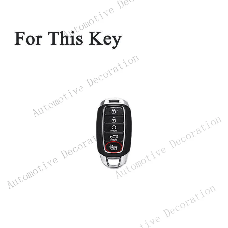 Z+ Zinc Alloy Silicone Car Smart Key Fob Case Cover For Hyundai Elantra GT Palisade