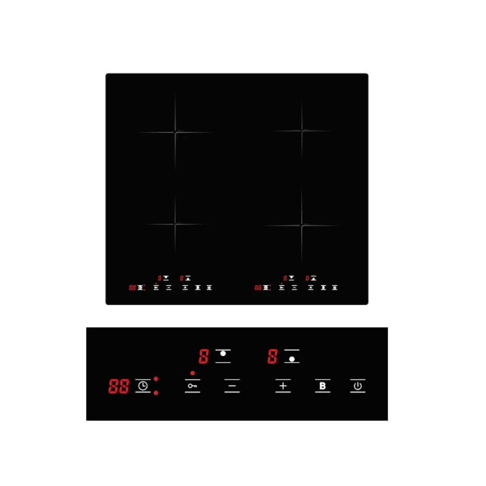 Built-In 4 Burner Kitchen Induction Cooktop Waterproof Smart Cooker with Glass Housing for Pot Cooking for Households