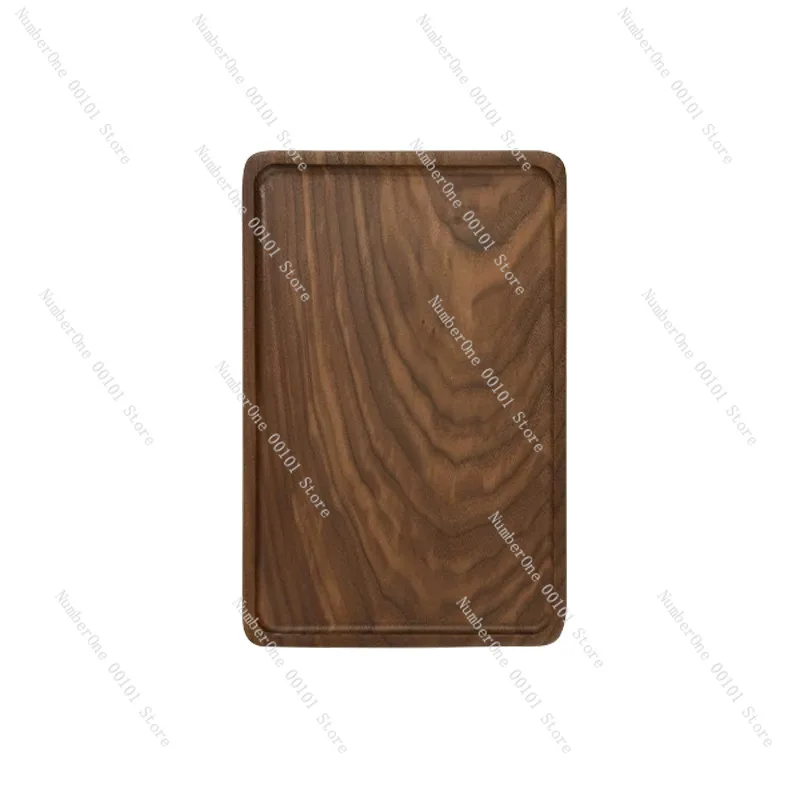 

North American Black Walnut Square Wooden Tray Steak Dinner Plate Bread Fruit Cutting Board Household