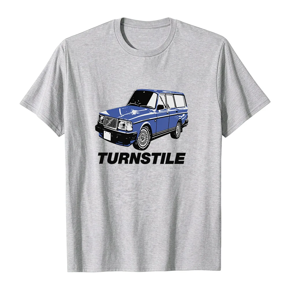 TURNSTILE VOLVO Tees NEVER ENOUGH STAGE Graphic T-shirt Short Sleeve Cotton Casual Unisex Streetwear Women Men Clothing Print