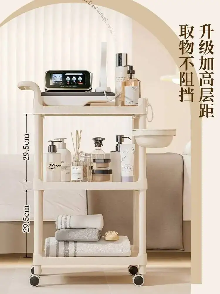 

Salon Cart Tool Trolley Beauty Hairdressing Rolling Cosmetic Salon Trolley Medical Lash Carrello Attrezzi Beauty Furniture KMST