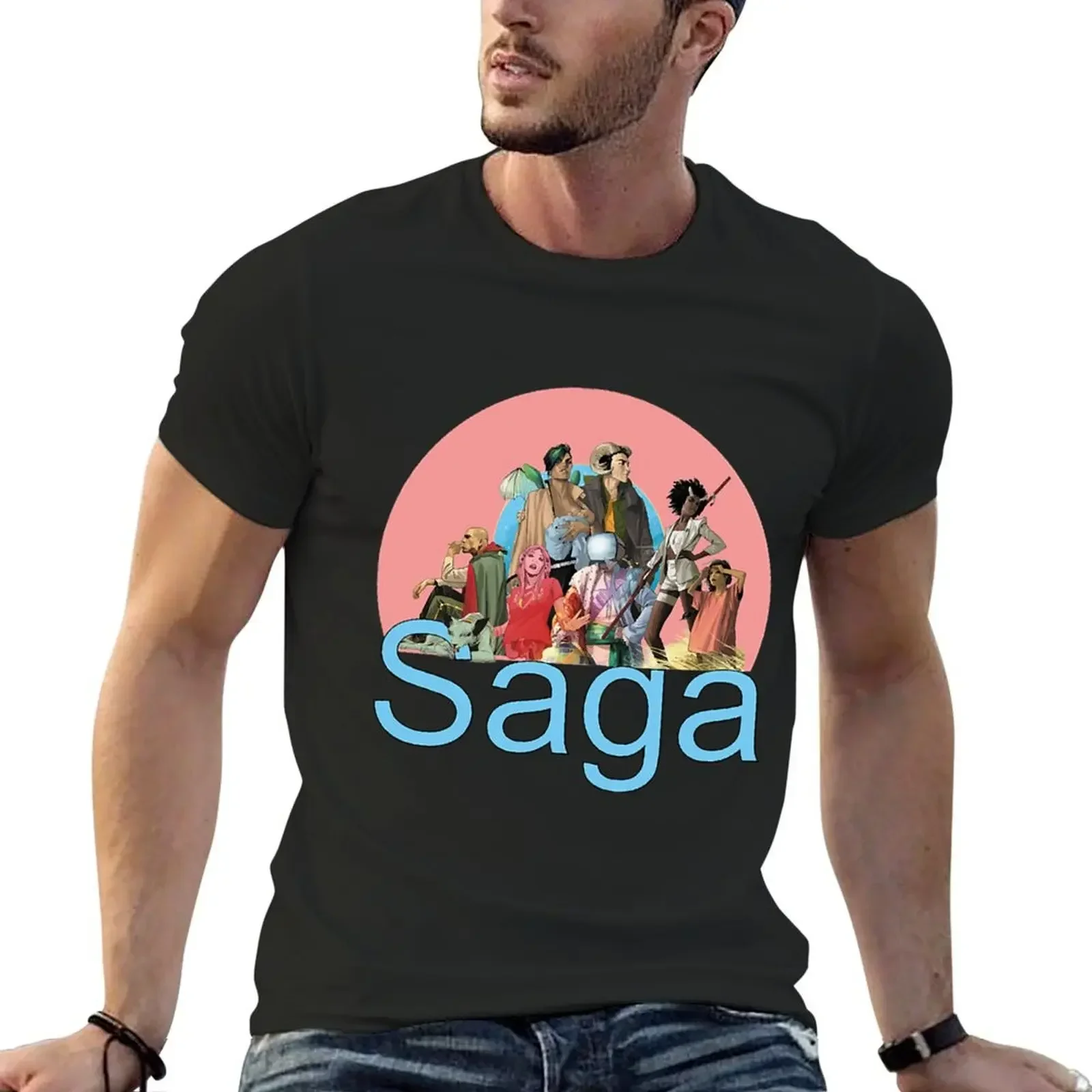 Entire Saga T-shirt oversized plus size tops men clothings