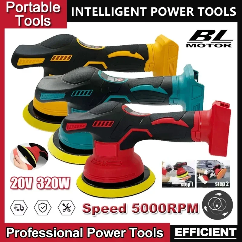 Pulidor de coche inalámbrico Milwaukee, 8 velocidades, ajustable, eléctrico, encerado, lijado, sellado, herramienta de esmalte compatible con Dewalt/Makita