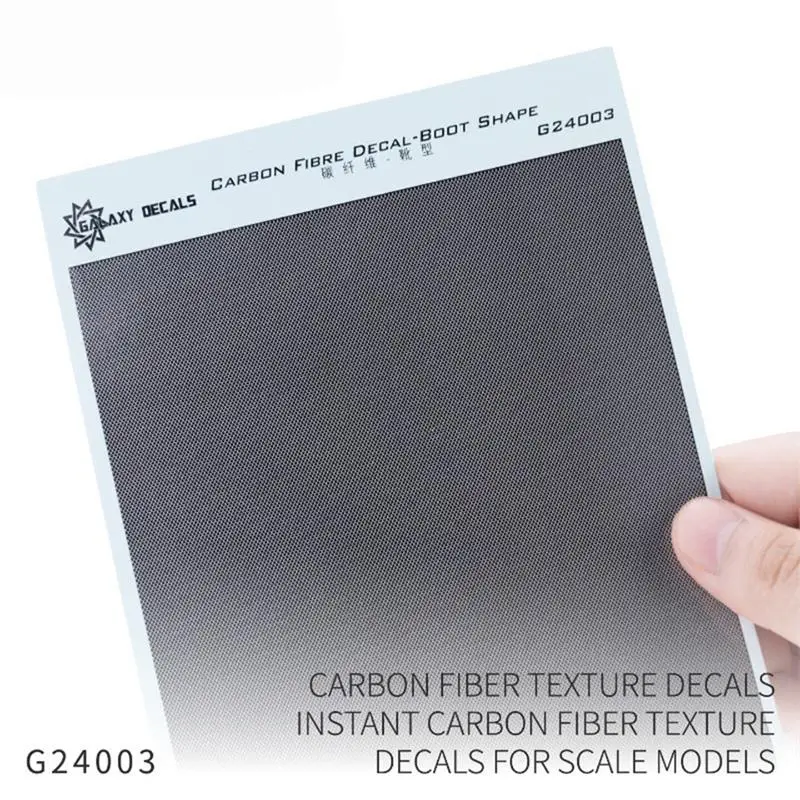 A5 Carbon Fibre Pattern Water Slide Decal Instant Carbon Fiber Texture Sticker For 1/12 Scale Model Car Detail Up