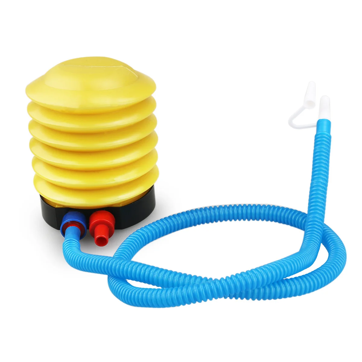 

Portable Mini Balloon Inflator Air Pump Blue Yellow Small Size Flexible Hose Fast Inflation Deflation Balloon Foot Pump