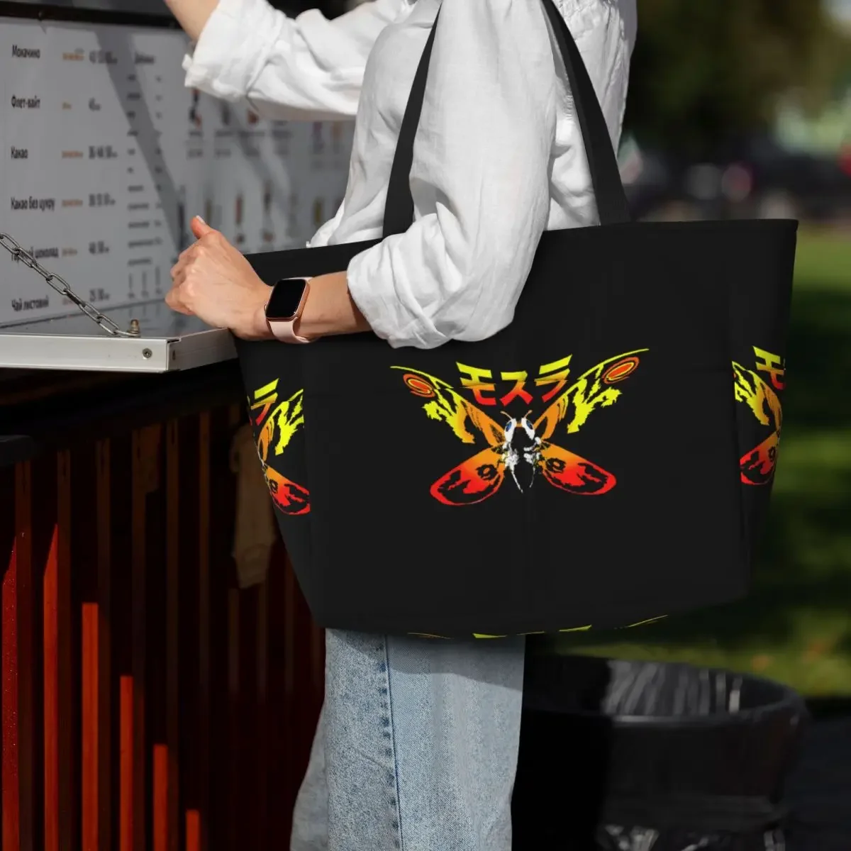 

Mosura Mothra Exclusive Beach Tote Bag Sport Gym Yoga Duffle Large Tote Bag Women Travel Bag Fitness bag