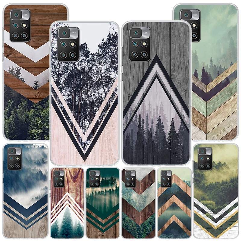 Forest Geometry Wood Nature Phnoe Case for Xiaomi Redmi 12 12C 10 10A 10C 10X 9 9A 9C 9T 8 8A 7 7A 6 6A S2 K20 Pro K40 Unique Co