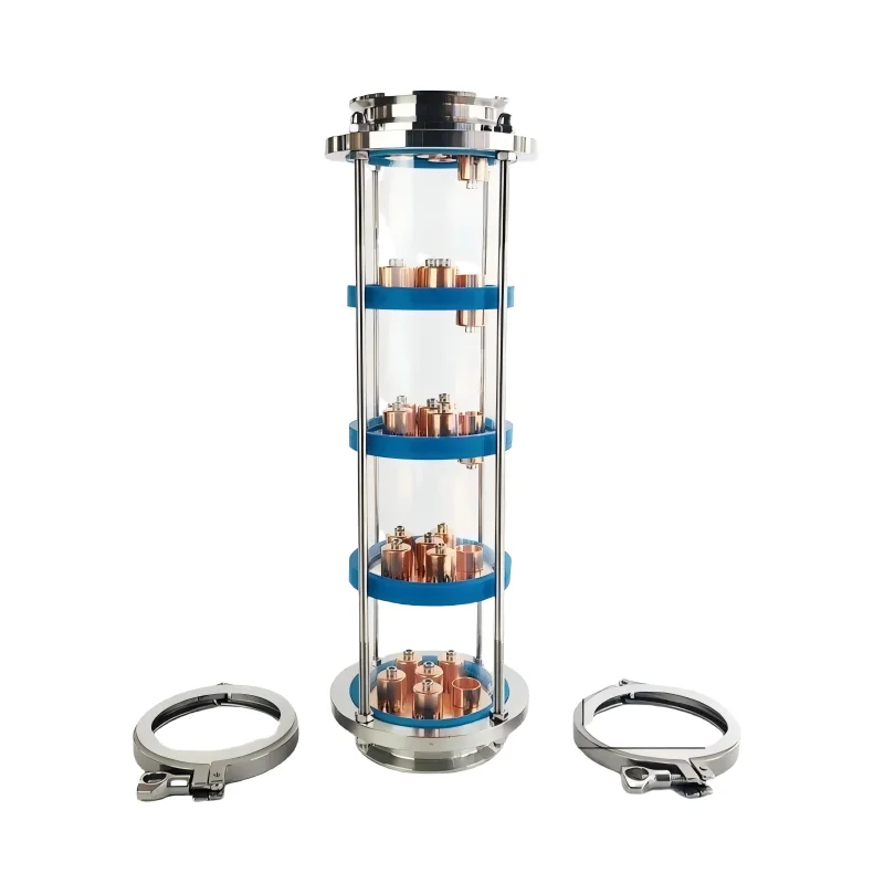 4inch FerruleOD119mm Distiller Column With FIVE Copper Platte Sets,Home-brewed Tri Clamp Sight Glass Union Stainless Steel 304