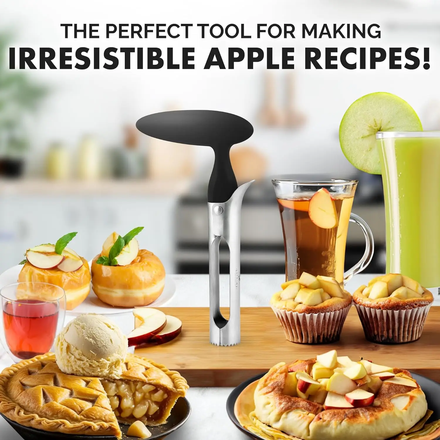 1pc Premium Edelstahl Küche Apple Corer Tool ultra scharf einfach zu bedienen und zu reinigen haltbare Obst Corer Entferner – Detail 6