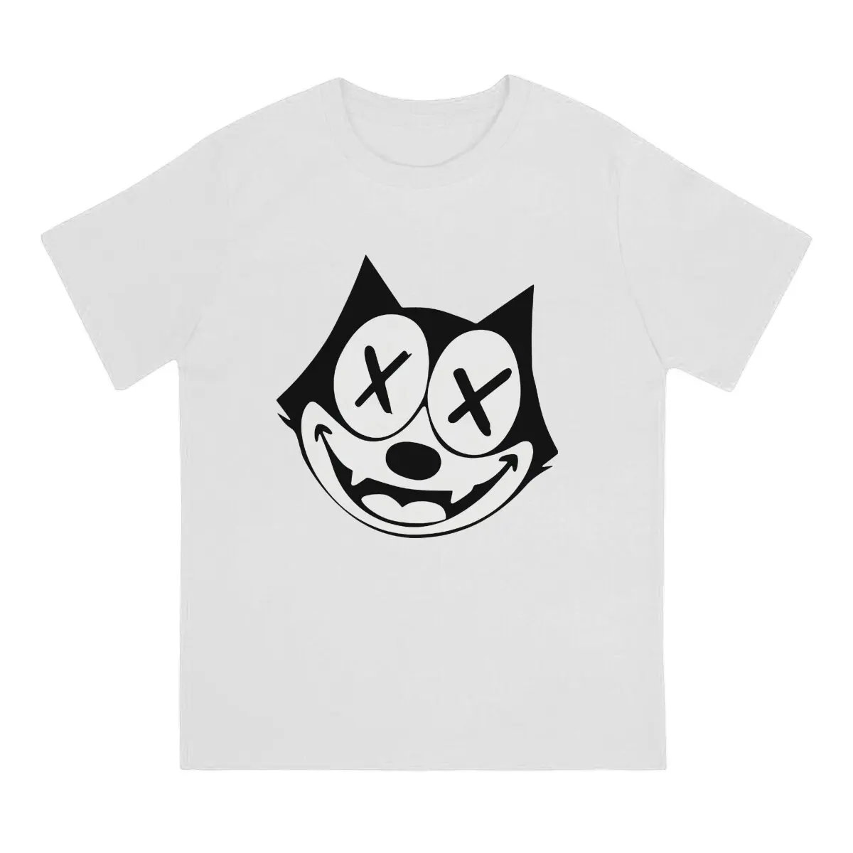 Vintage Cool T-Shirt Men Round Neck 100% Cotton T Shirts F-Felix The Cat Cartoon Short Sleeve Tee Shirt Party Clothing