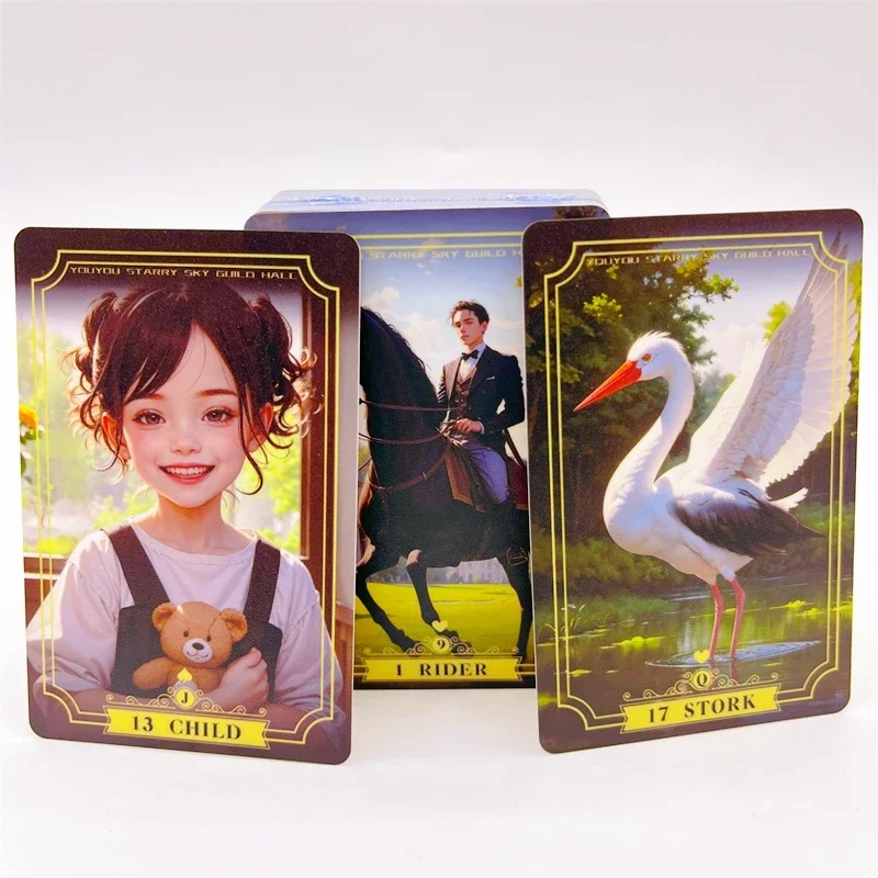 JK Manor 36+6 PVC Waterproof Anti Wrinkle Lenormand Card Psychology Player Magic Divination Party Astrology Renowned Board Game