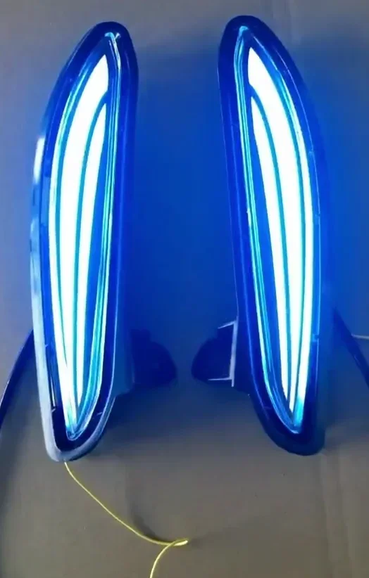 

1 пара светодиодных дневных ходовых огней DRL дневного света для Toyota HARRIER Harrier VENZA желтый указатель поворота и синяя ночная модель