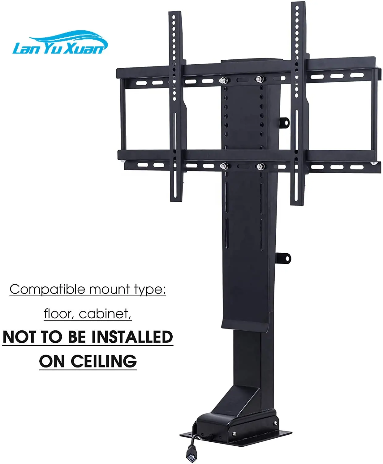 Motorized TV Mount Lift with Remote Control for 32-70inch Screens /Height adjustable 1000mm stroke Cabinet TV lift TV Cart stand