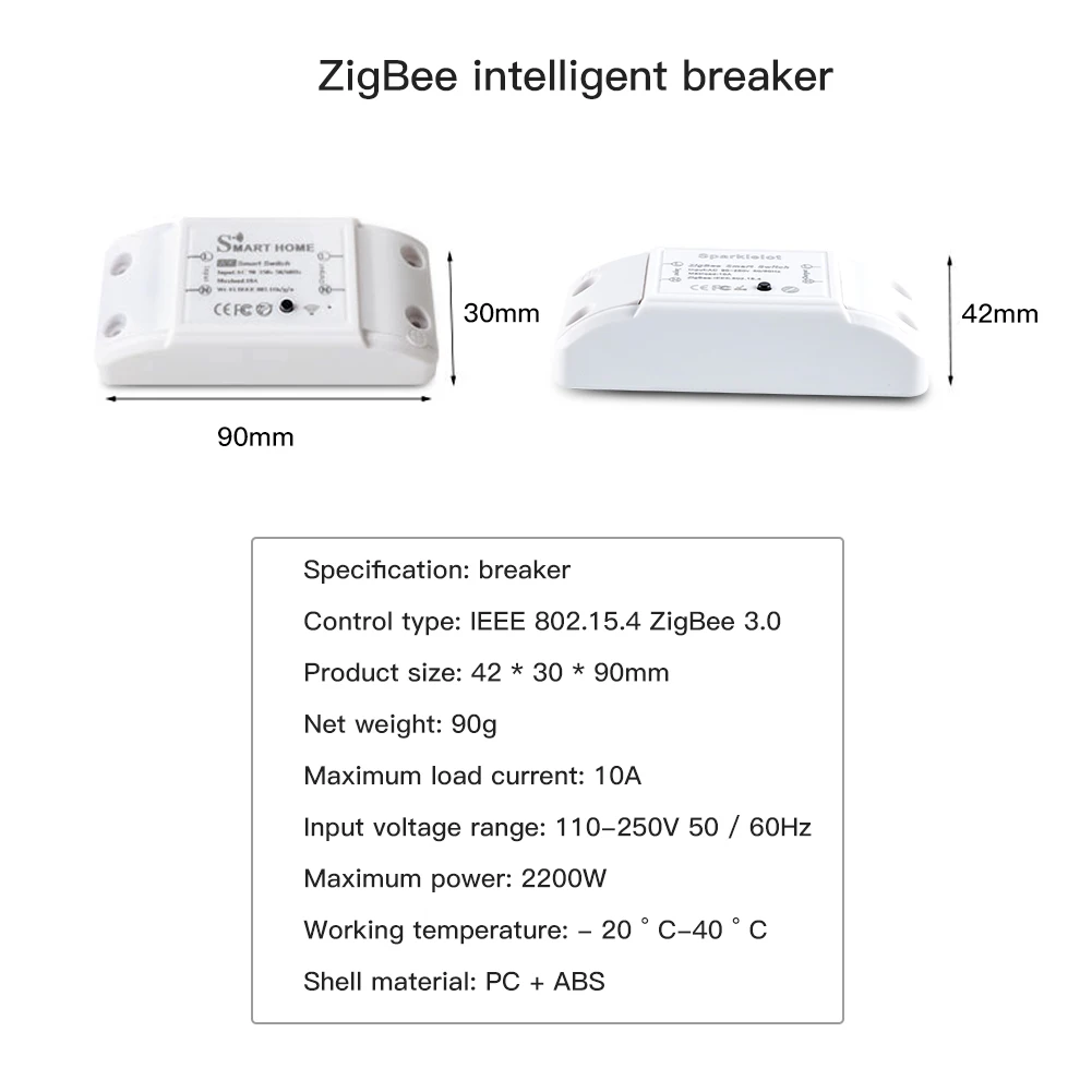 Умный выключатель ZigBee TuYa, универсальное устройство с беспроводным дистанционным управлением, работает с Alexa Google Home Alice