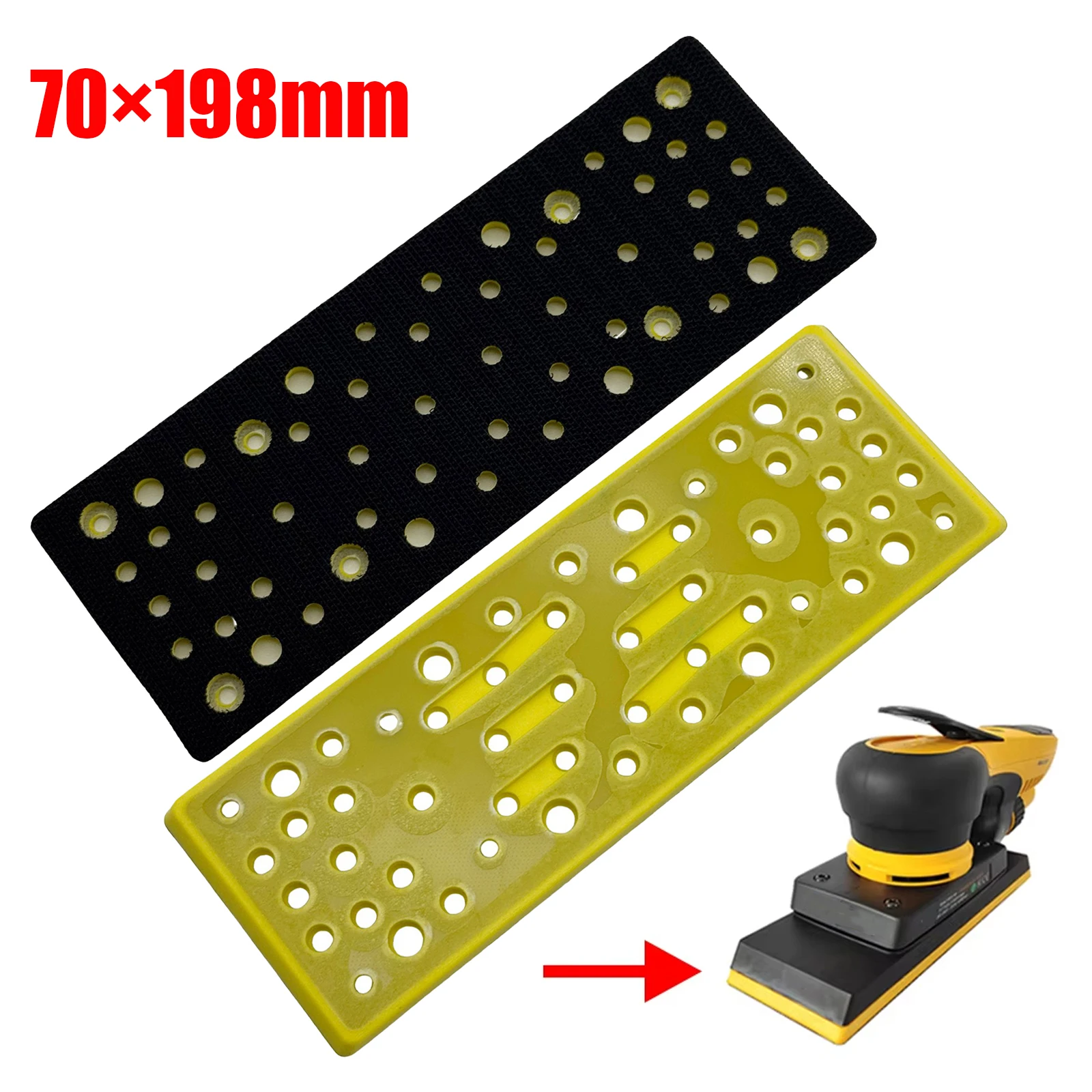 Rectangular Electric Sandpaper Machine Tray 70×198mm For MIRKA FLEX Rectangular Grinder Sticky Disk Power Tool Accessories