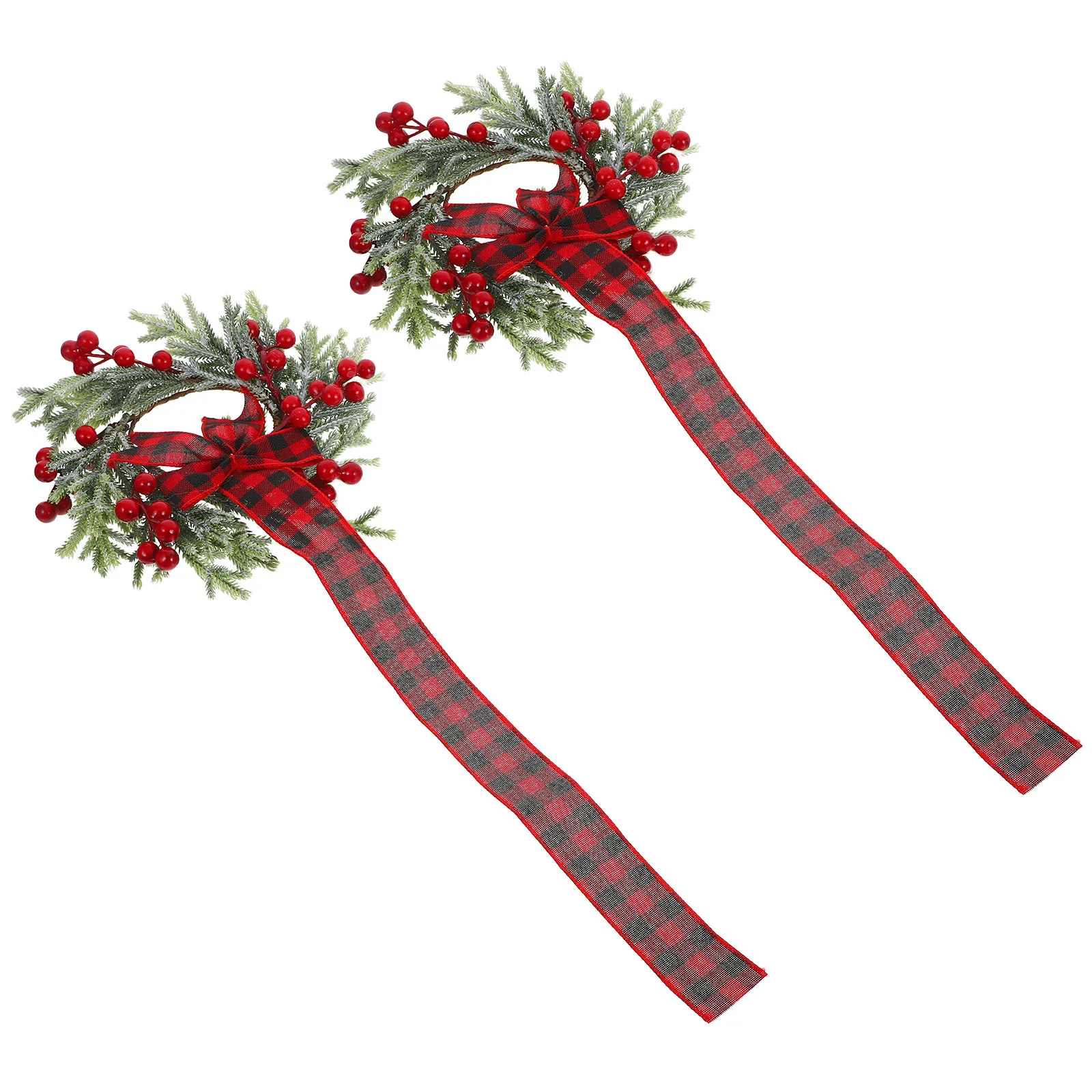 

2Pcs Mini Red Berry Wreaths Farmhouse Kitchen Cabinet Decor Indoor Holiday Garland Red Berry Wreath Small Hanging Window Wreaths