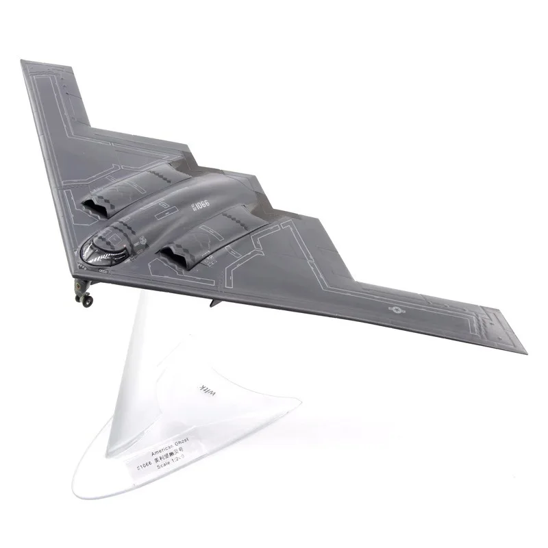1: 200 Cool B-2a Phantom Strategy Stealth Bomber Simulation Alloy Aircraft Toy Handmade Model Home Decor Friend Birthday Gift