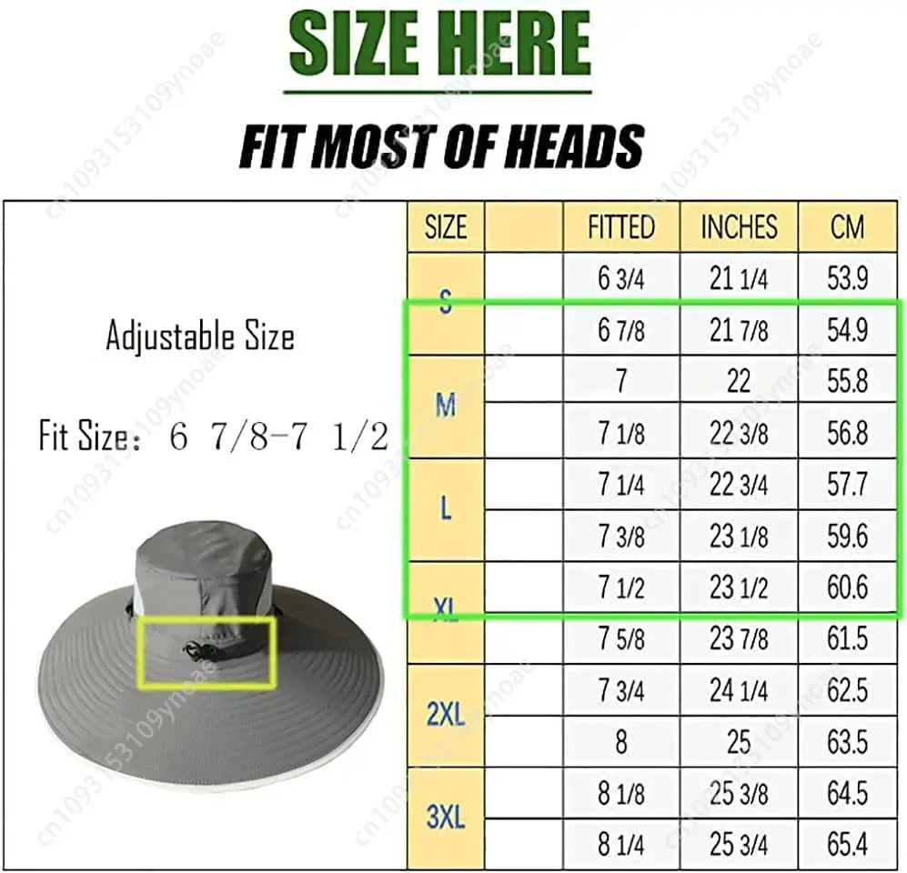 Men Wide Brim Sun Hats UPF50+ Waterproof Breathable Bucket Hat For Fishing  Hiking Camping Outdoor Casual