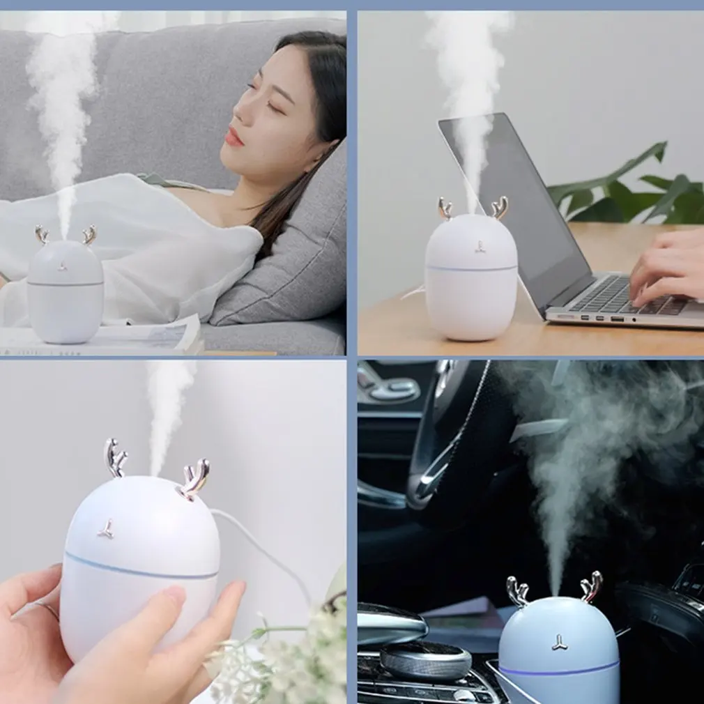 Cute USB Humidifier Household Silent Aromatherapy Machine Large Capacity Bedroom Office Desk Humidifier