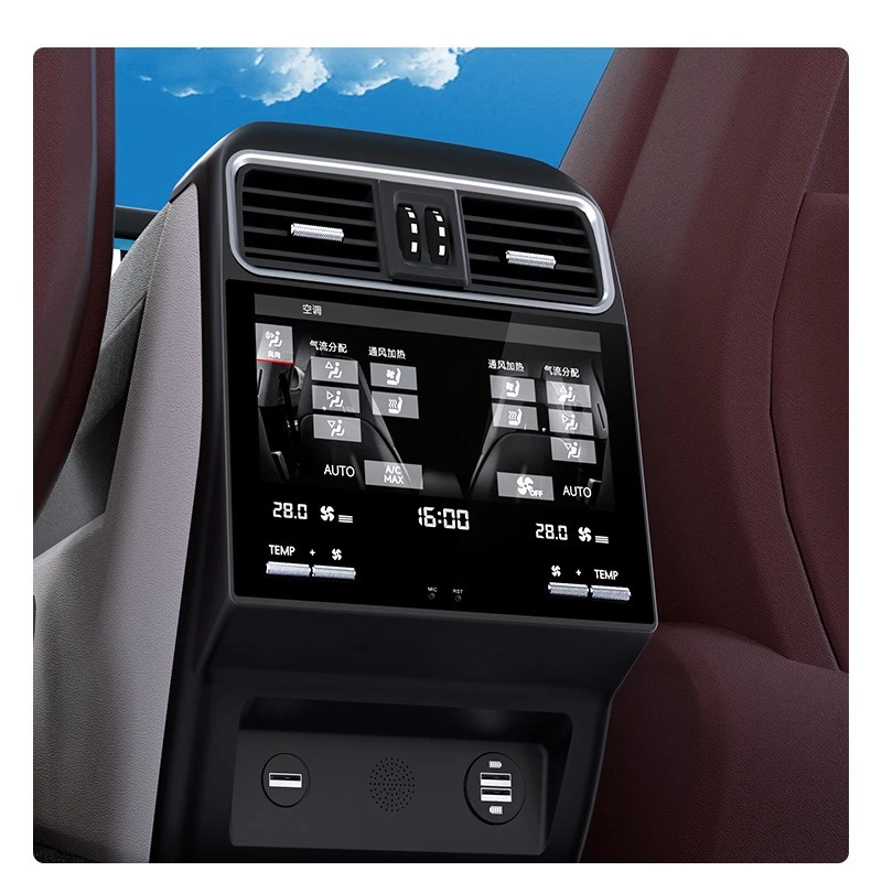 

Rear air conditioning, panel entertainment, family-style learning games, deluxe entertainment screen