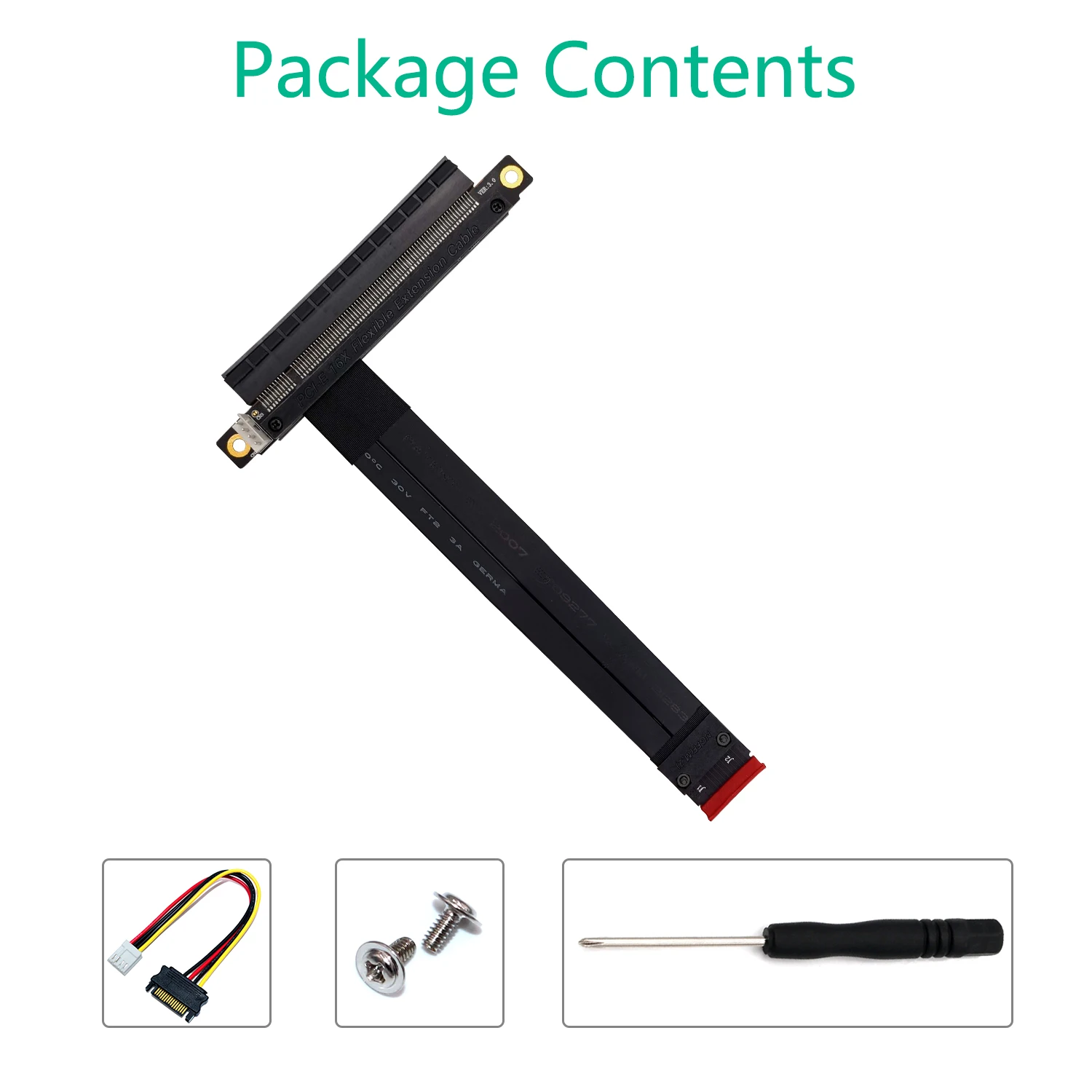 Graphics Extension Cable NVME M.2 to x16 PCIE Riser M2 to PCI Express Adapter Cable 20cm Full Speed For Bitcoin Miner Mining BTC image 4