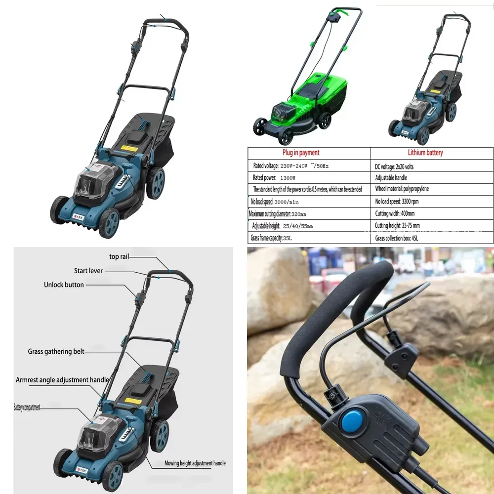 Convenient Hand-pushed Multifunctional and Easy-to-use Electric Push Reel Lawn Mower for Gardens Orchards and Vegetable