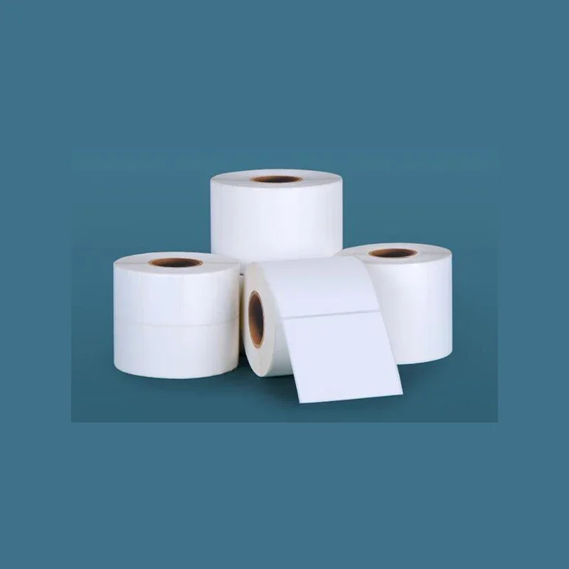 Waterproof White PP Vinyl 15 20 30mm Width Thermal Print Transfer Blank Barcode Labels Adhesive Label Sticker