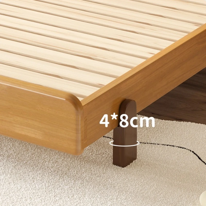 Cartoon-Kinderbett aus Holz, moderne, minimalistische Kreativität, komfortables Einzelbett, niedliche Cama de Solteiro-Möbel aus dem Mitte des Jahrhunderts