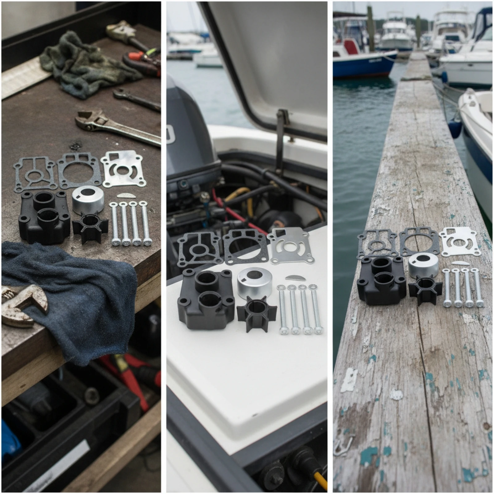 Outboard Cooling Pump Repair Kit Marine Outboard Cooling Pump Kit with Housing OEM Original Equipment Manufacturer