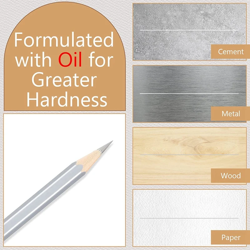 قلم لحام فضي معدني ، قلم تعليم لعمال البناء ، السباكين المعدنية ، 20 عبوة