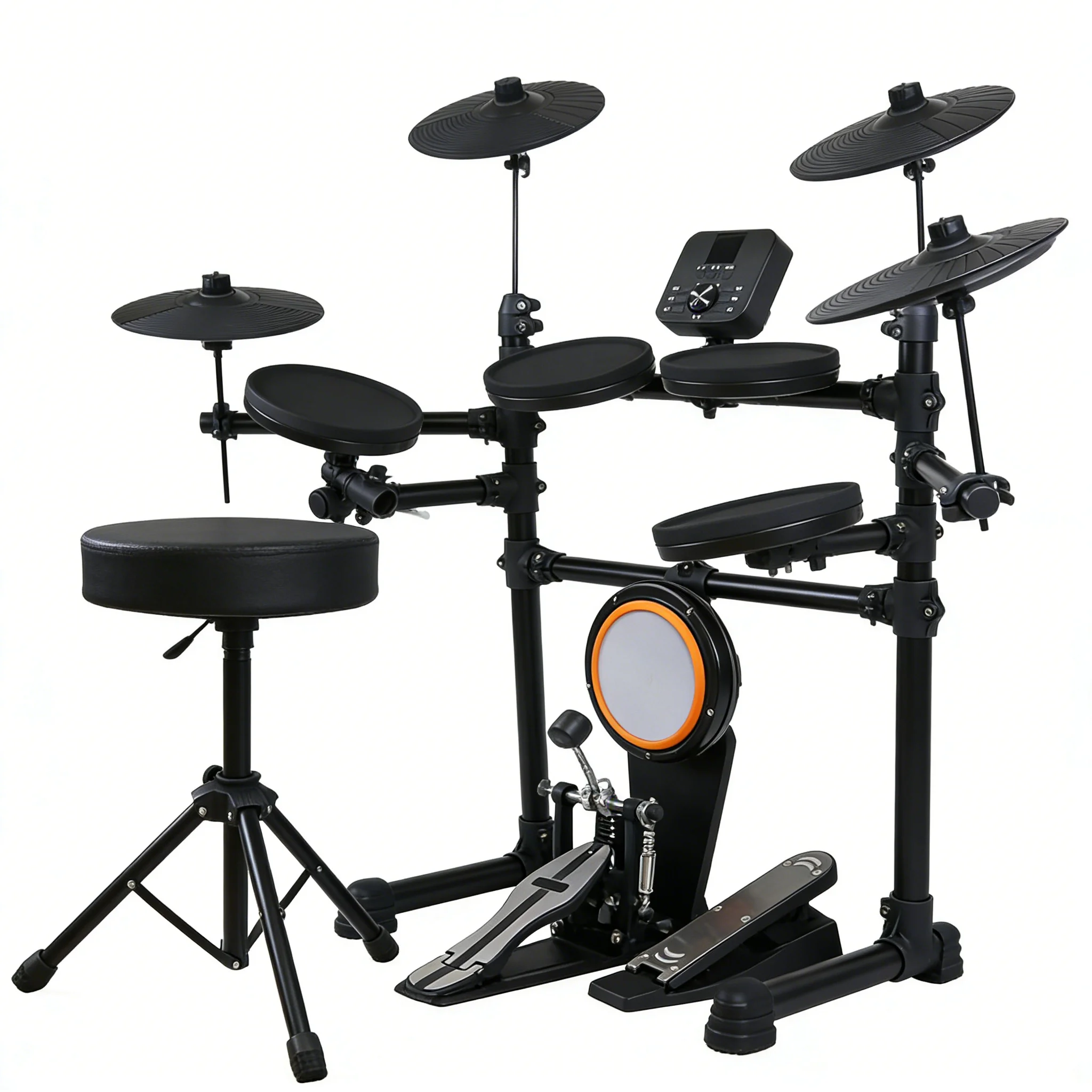

Customizable Electric Drum Kit Professional Electronic Drum Set Adult Easy-to-Operate with Volume Control for Studio Practice