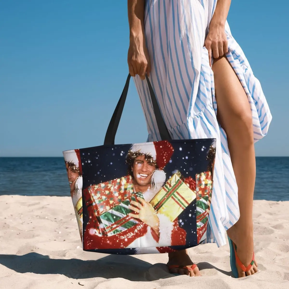 

Последняя рождественская пляжная сумка-тоут Спортивная сумка для занятий йогой в тренажерном зале Большая большая сумка Женская дорожная сумка Сумка для фитнеса