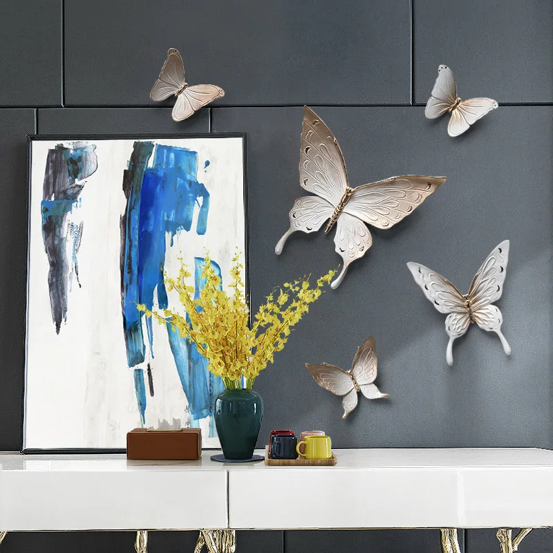 North Europe Butterfly Light Luxury Decorative Pendant Dining Room Living Room Wall Decoration Room Decoration Wall Hanging