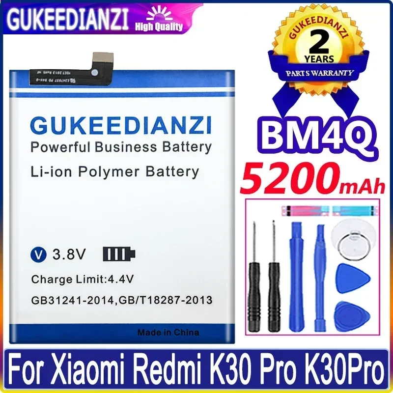 Battery BM4Q For Xiaomi Redmi K30 Pro K30pro 5200mAh BM4Q Poco F2 Pro Replacement Battery + Free Tools