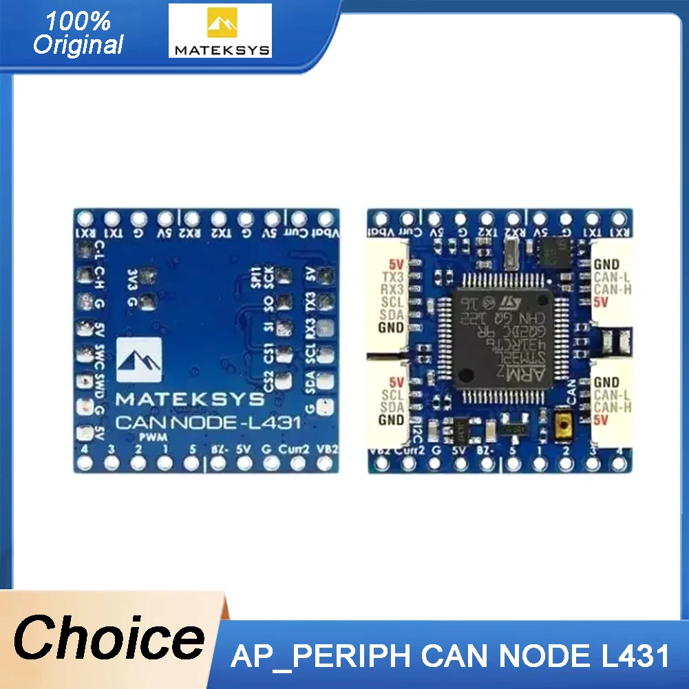 

MATEK 2025 CAN-L431 AP_Periph CAN Node DroneCAN L431 (26x26mm) GNSS Compass Barometer Airspeed Sensor for ArduPilot