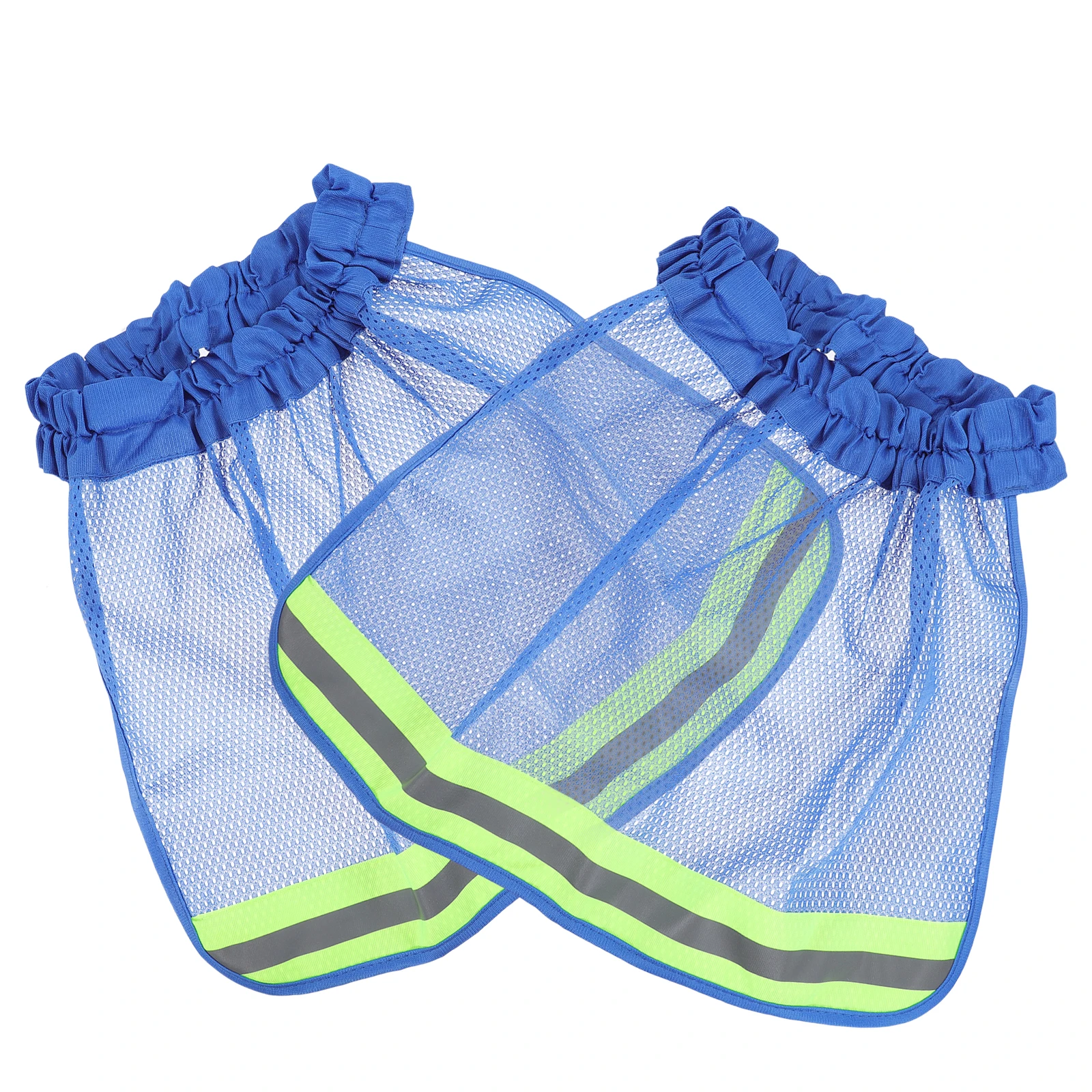 

2Pcs HighGrade Construction Hat Neck Shield Durable Sun Shade Reflective Strips Outdoor Safety Accessories