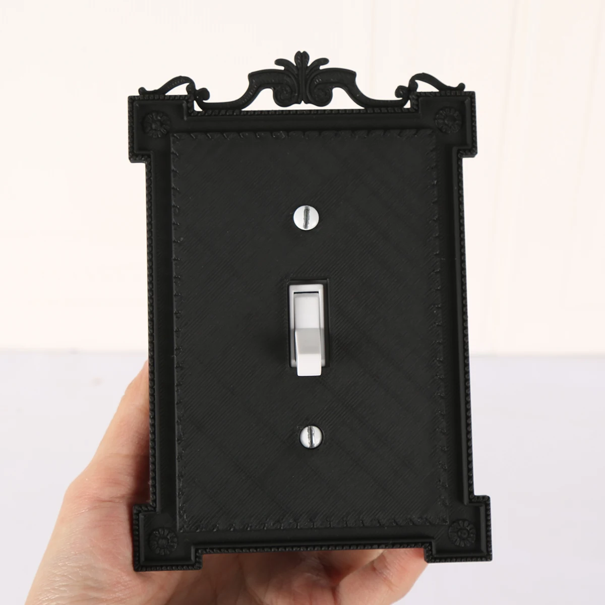 1 Piece of Simple Black Lace Pattern Frame, Decorative Light Switch Cover for Home Decoration, Suitable for Bedroom, Living Room