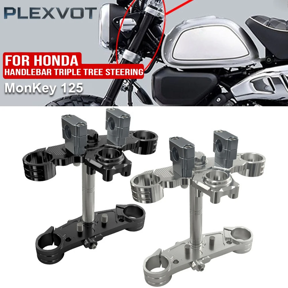 CNC Aluminum Handlebar Triple Tree Steering Clamp Bar Riser For Honda MonKey 125 MonKey125 2020-2024 2025