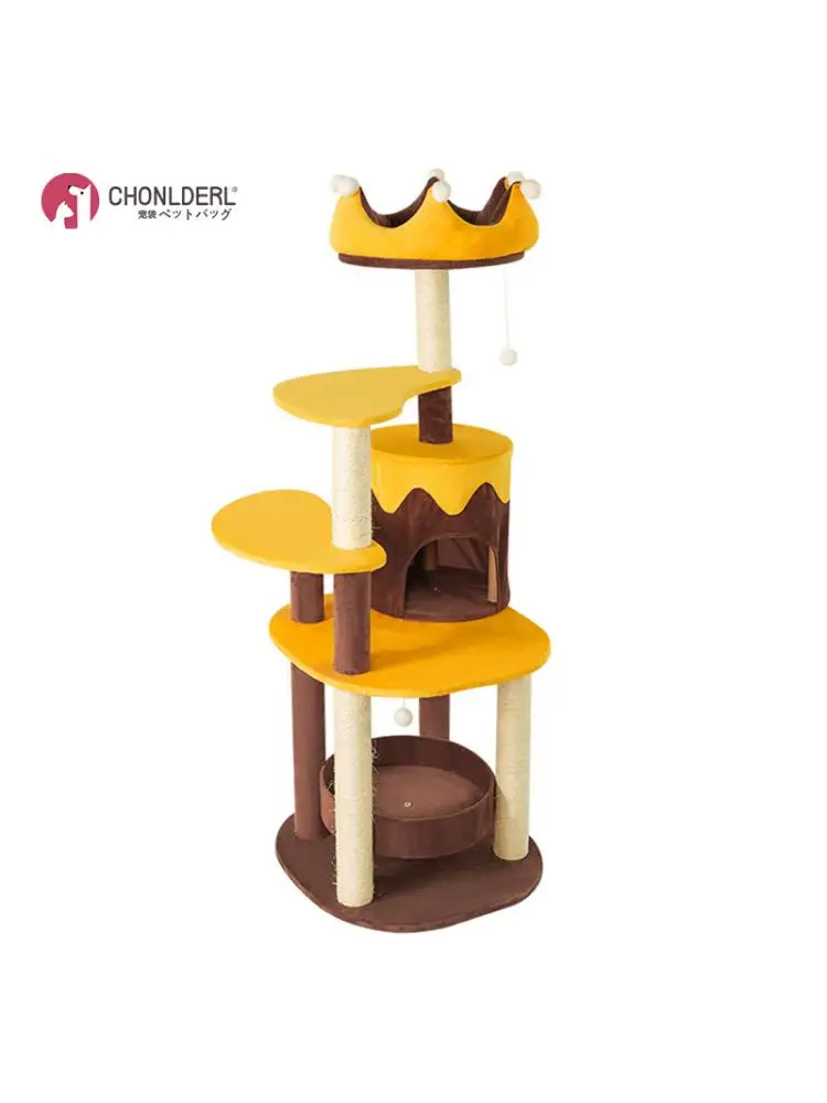 Cat Climbing Frame, Cat Litter, Cat Tree, One Large Sisal Scratching Post, Cat Jumping Platform, Cat Supplies